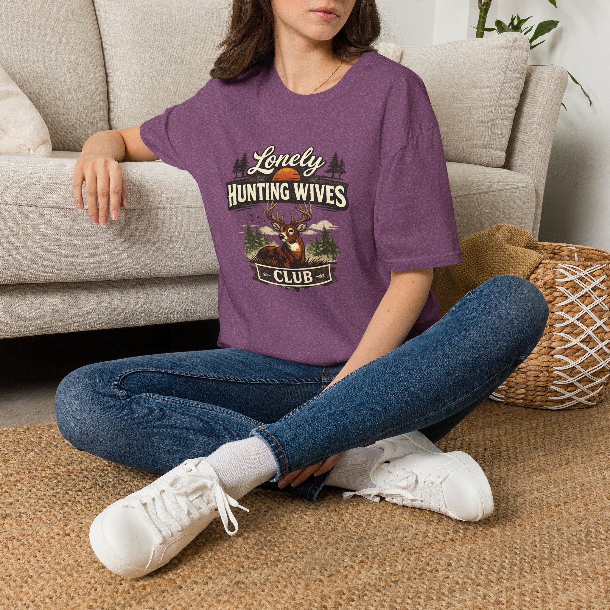 Lonely Hunting Wives T-Shirt — Funny Hunting Wife Graphic Tee
