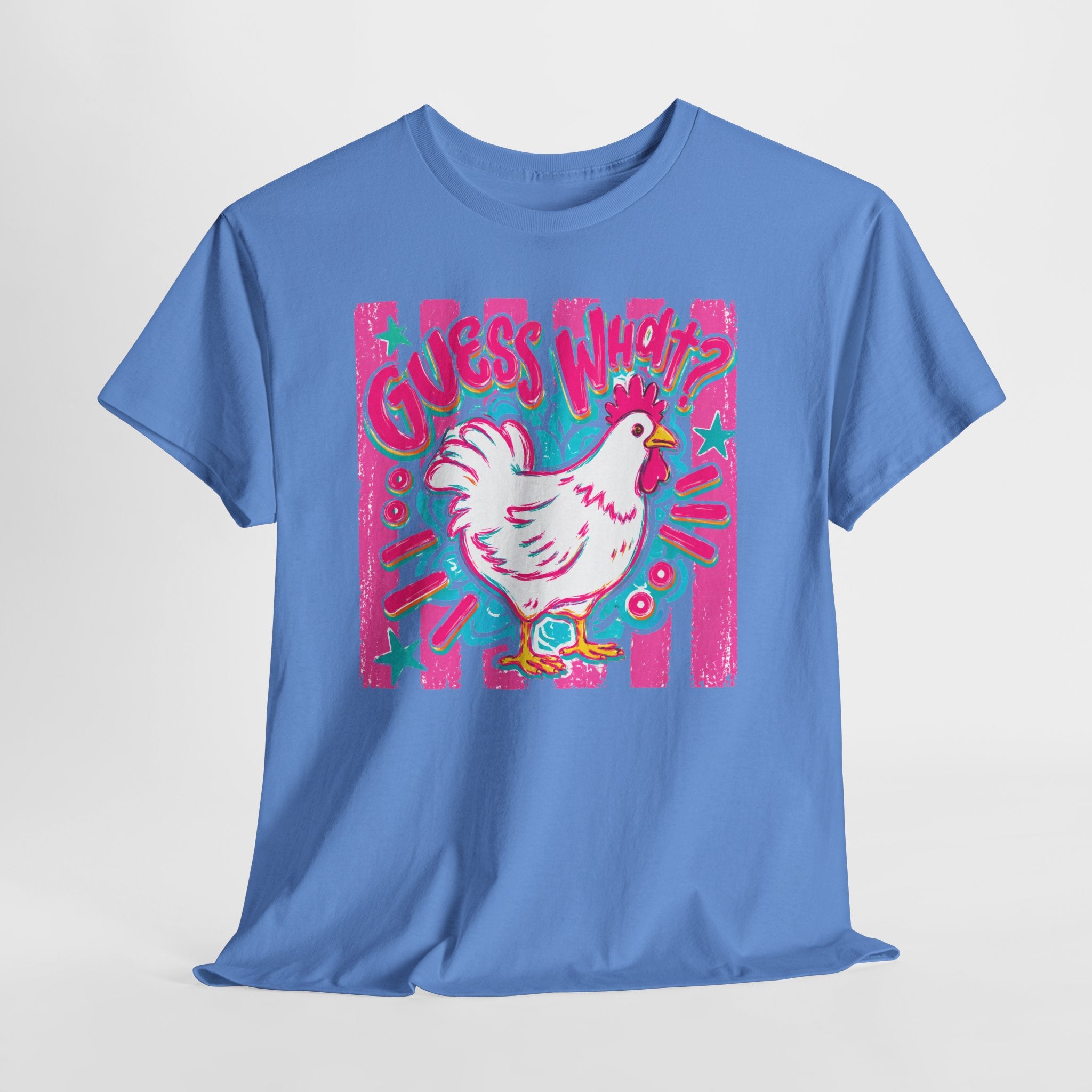 Chicken Butt Graphic Tee — "Guess What? Chicken Butt" Funny Retro Pink Shirt