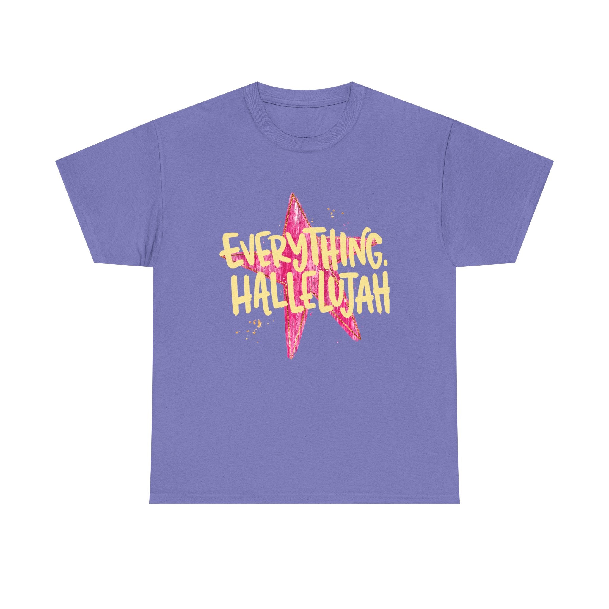 Everything Hallelujah T‑Shirt — Pink Star Graphic Tee
