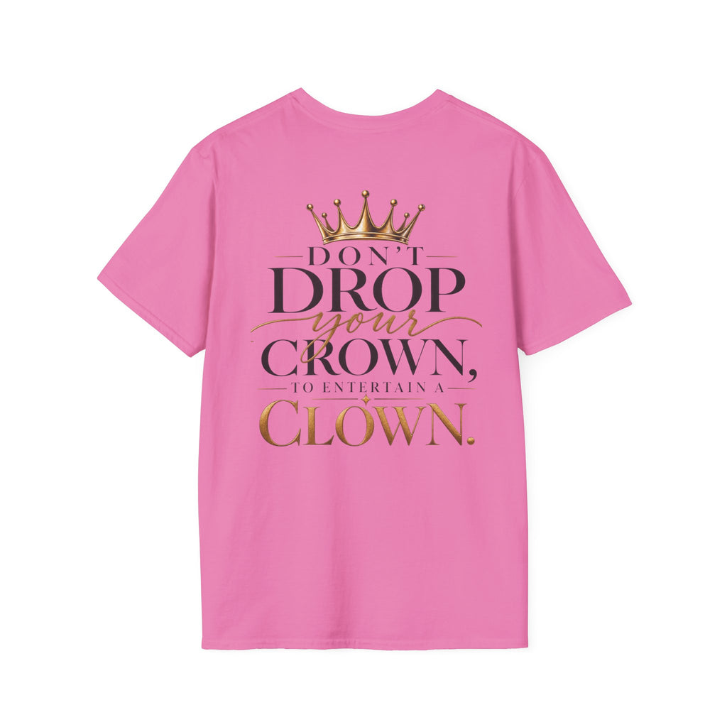 Crowned Smile Emoji T-Shirt — Cute Gold Crown Graphic Tee