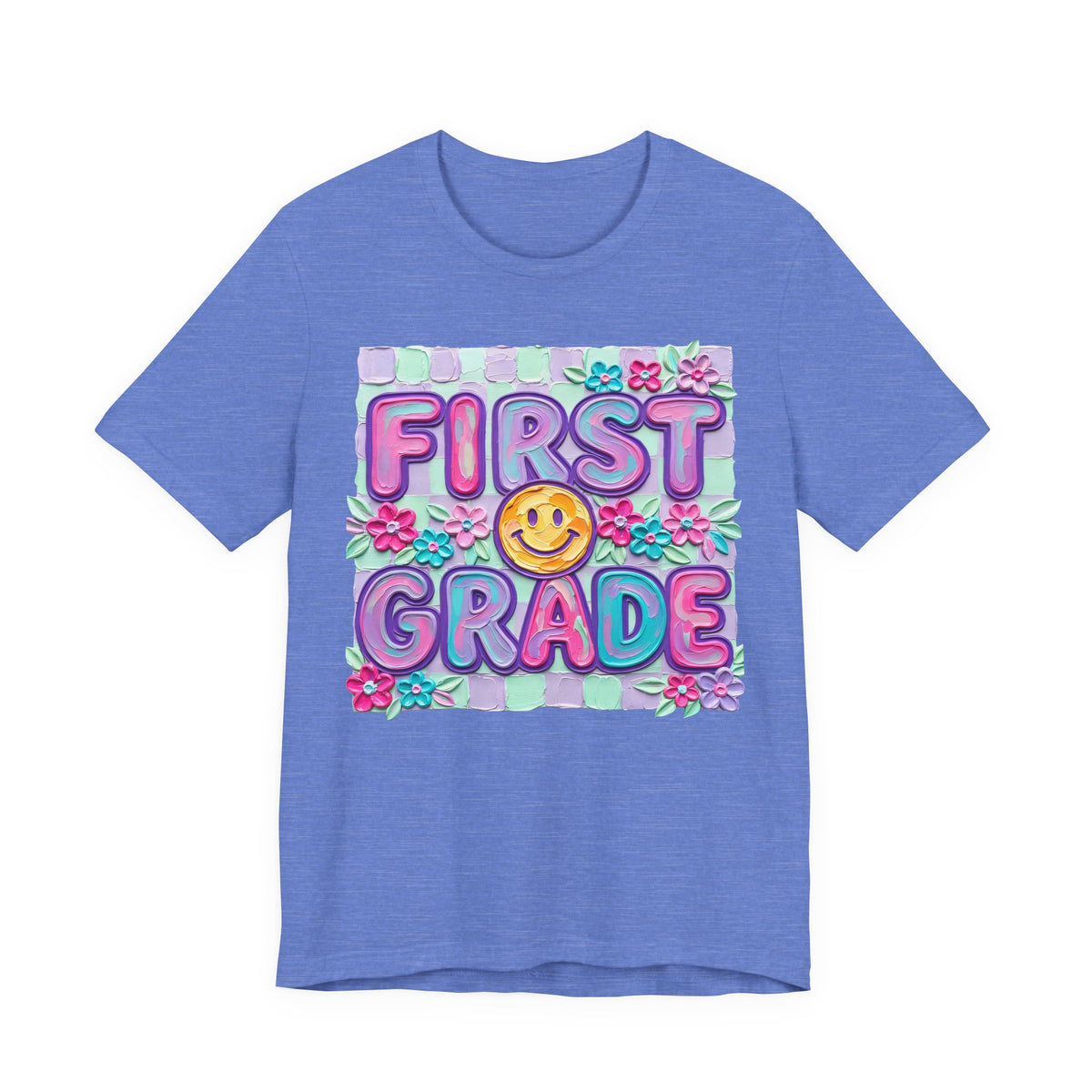 First Grade T-Shirt — Cute Smiley Back-to-School Tee for Kids