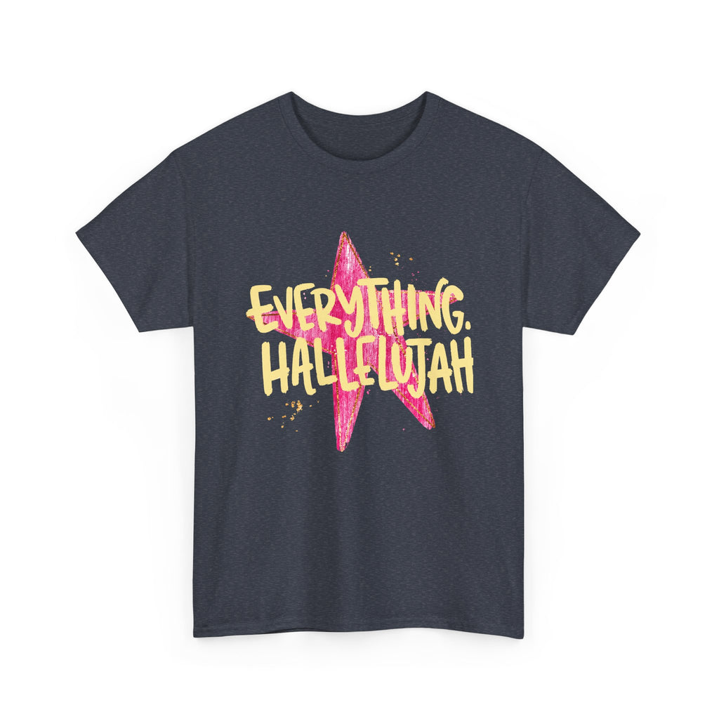 Everything Hallelujah T‑Shirt — Pink Star Graphic Tee