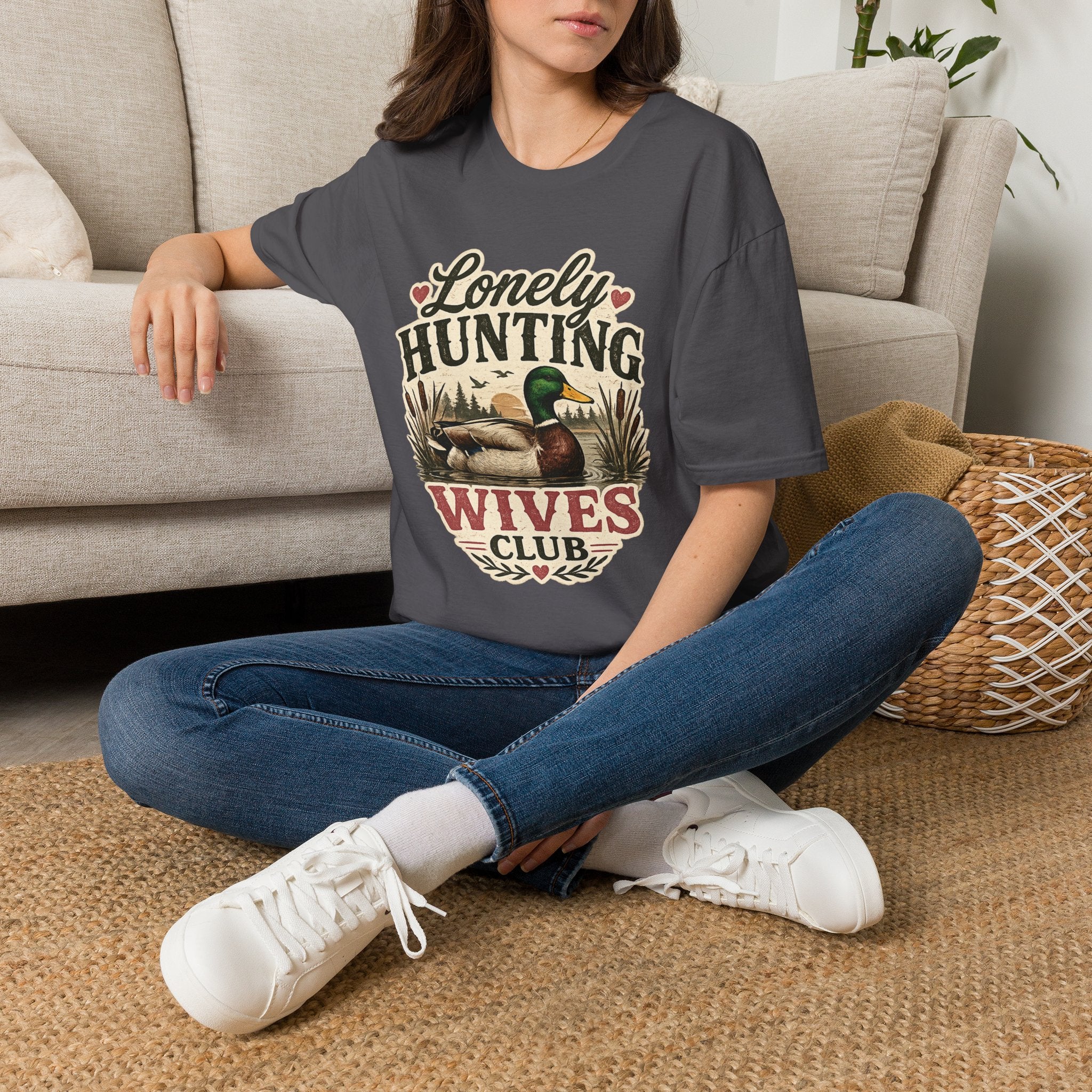 Lonely Hunting Wives Club T-Shirt — Duck Hunting Graphic Tee