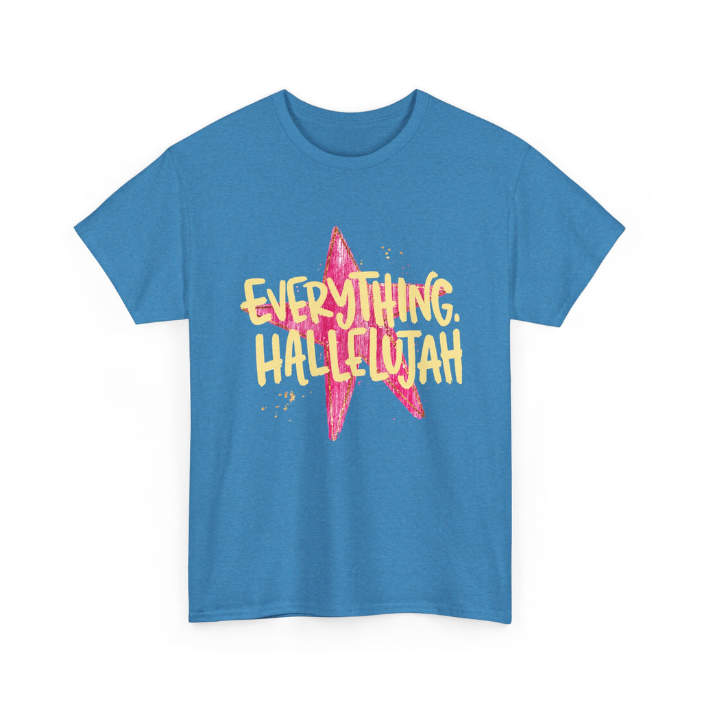 Everything Hallelujah T‑Shirt — Pink Star Graphic Tee