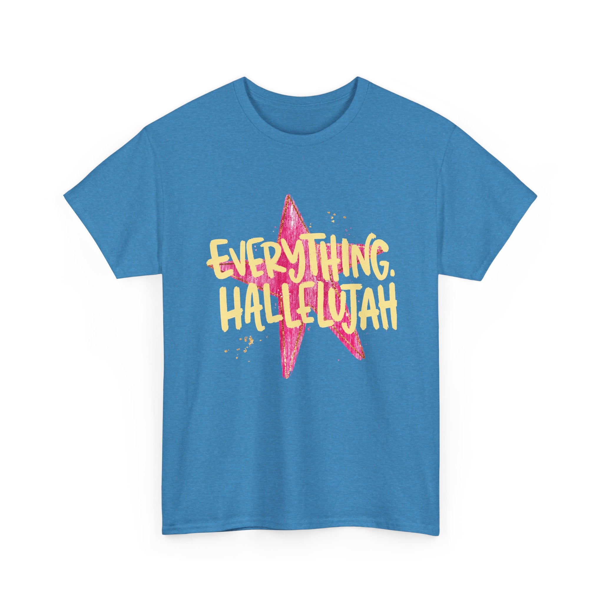 Everything Hallelujah T‑Shirt — Pink Star Graphic Tee