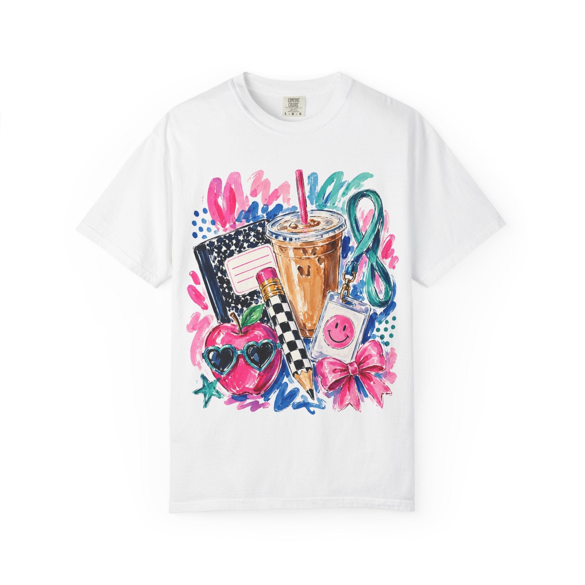 Retro Doodle Tee — Cute 90s Snack & Accessories Graphic T-Shirt