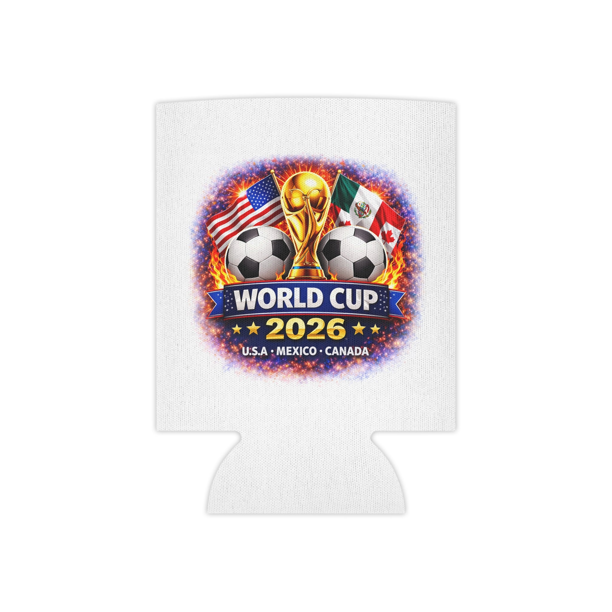 World Cup 2026 Can Cooler – USA Mexico Canada Soccer Koozie