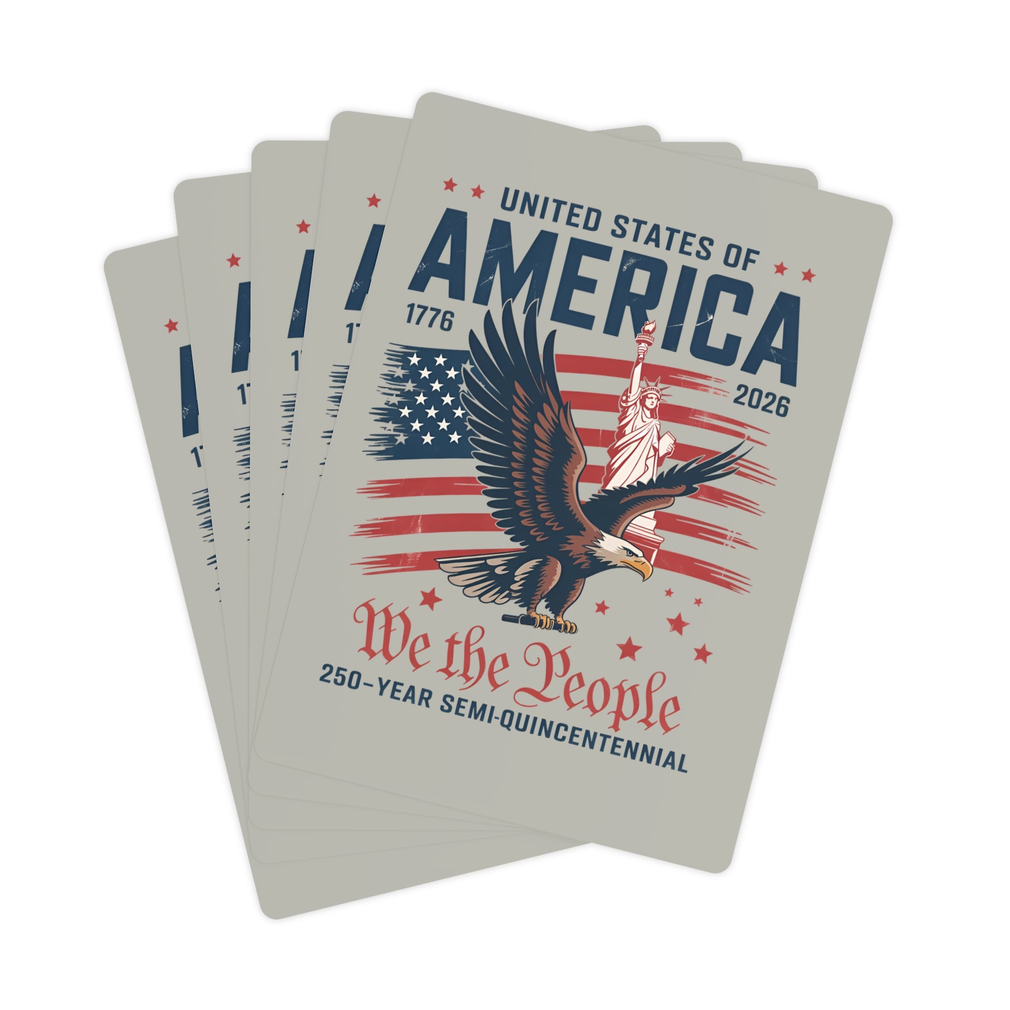 250th Anniversary USA Commemorative Poker Cards - Bicentennial Playing Card Deck