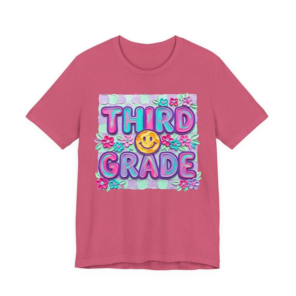 Third Grade Smiley Tee — Cute Back-to-School Kids T-Shirt