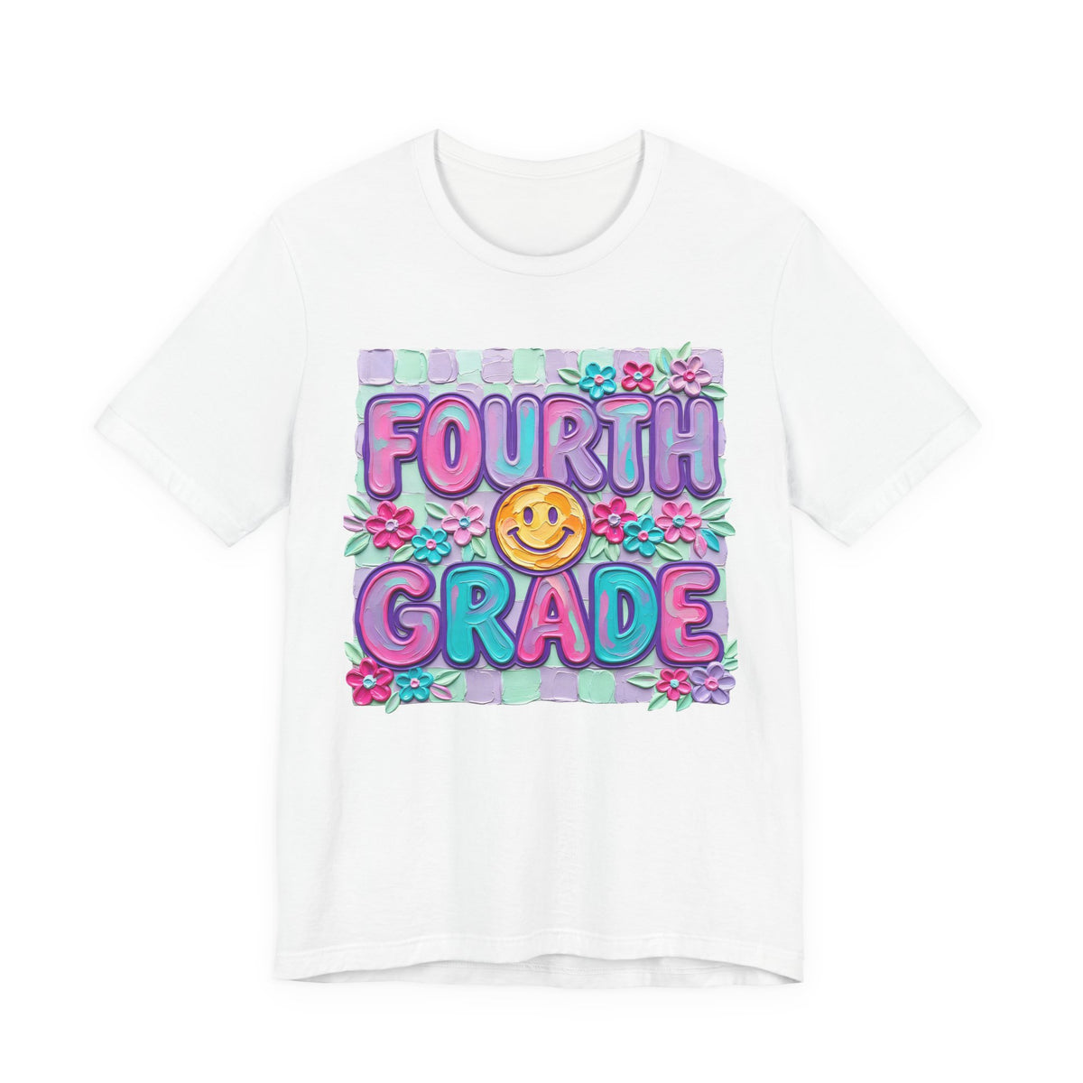 Fourth Grade Smile T-Shirt — Colorful Back-to-School Kids Tee