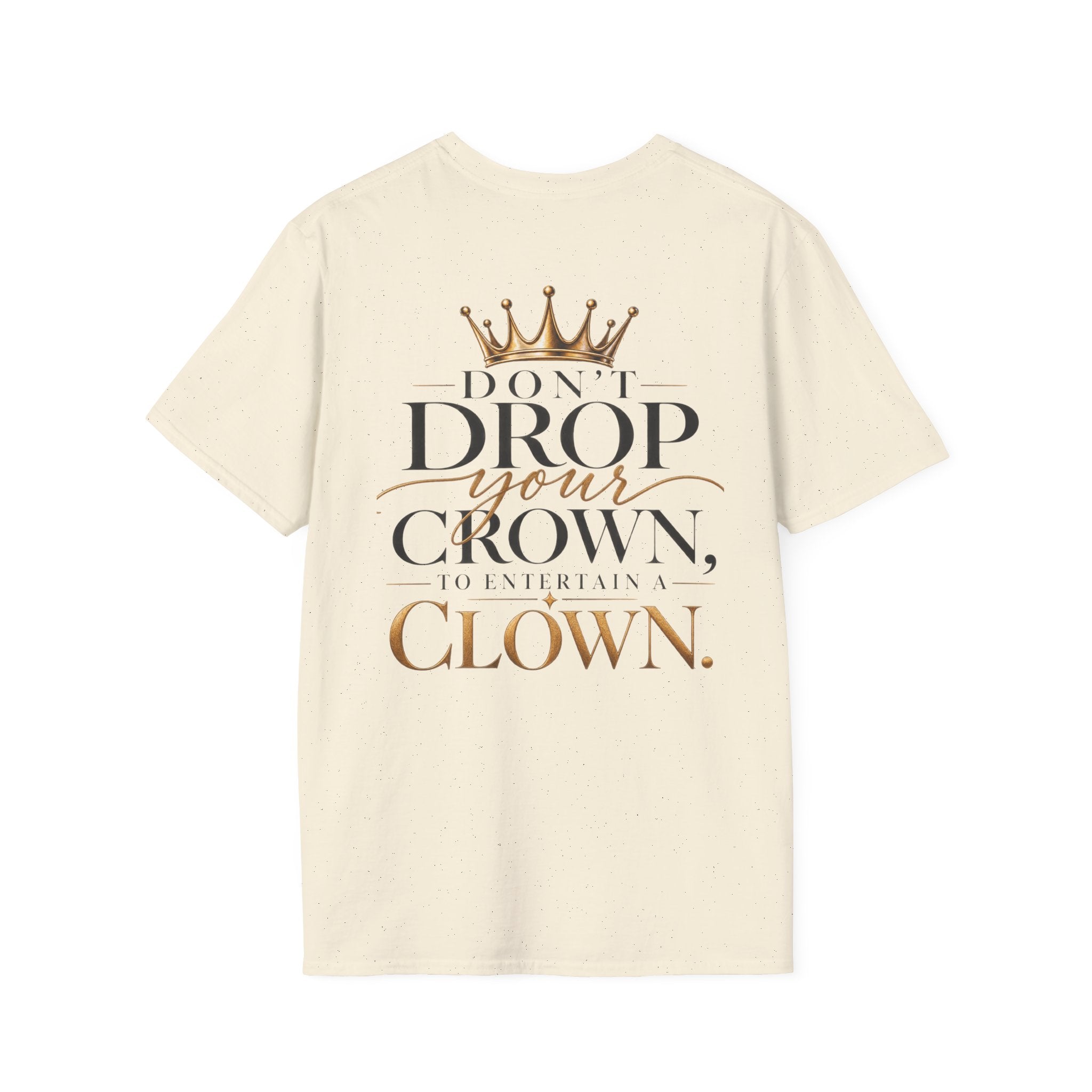 Crowned Smile Emoji T-Shirt — Cute Gold Crown Graphic Tee