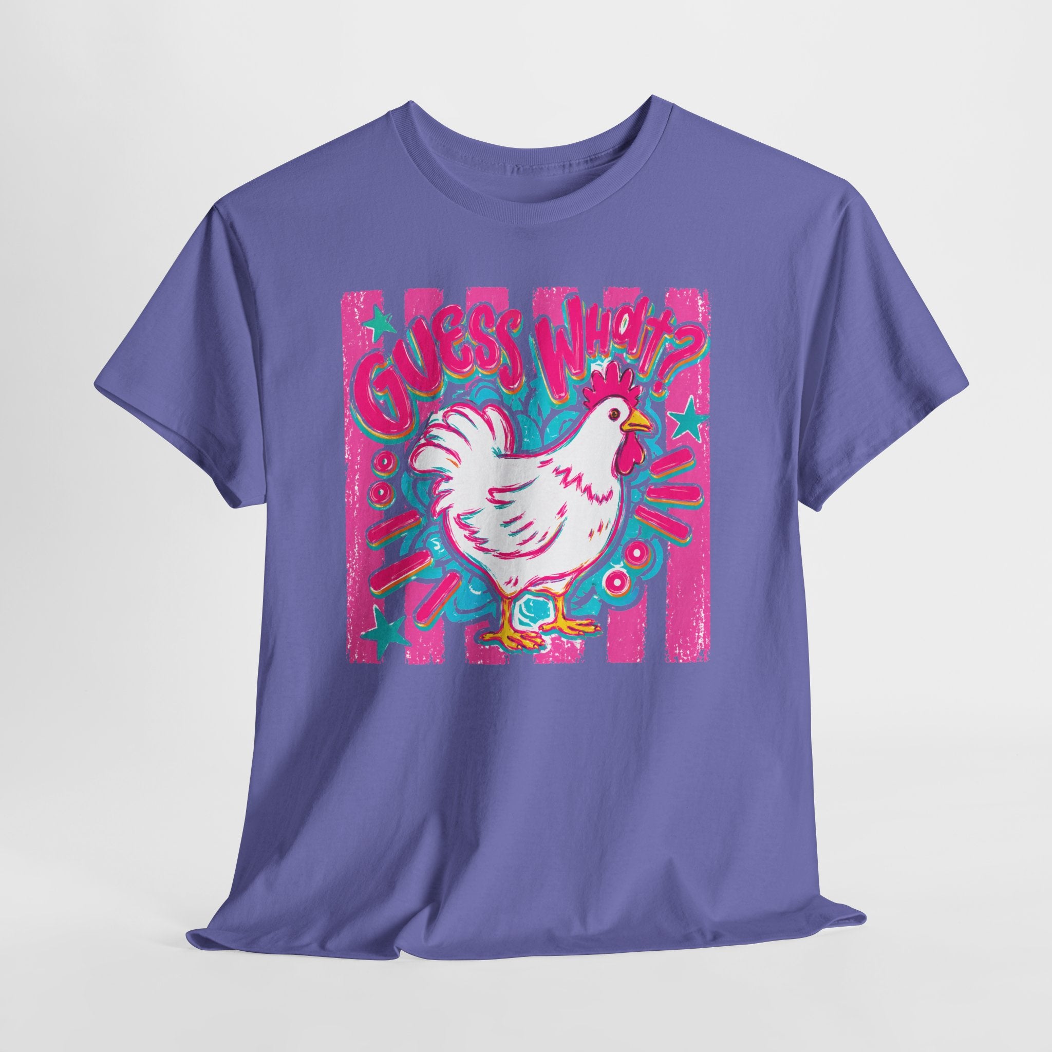 Chicken Butt Graphic Tee — "Guess What? Chicken Butt" Funny Retro Pink Shirt