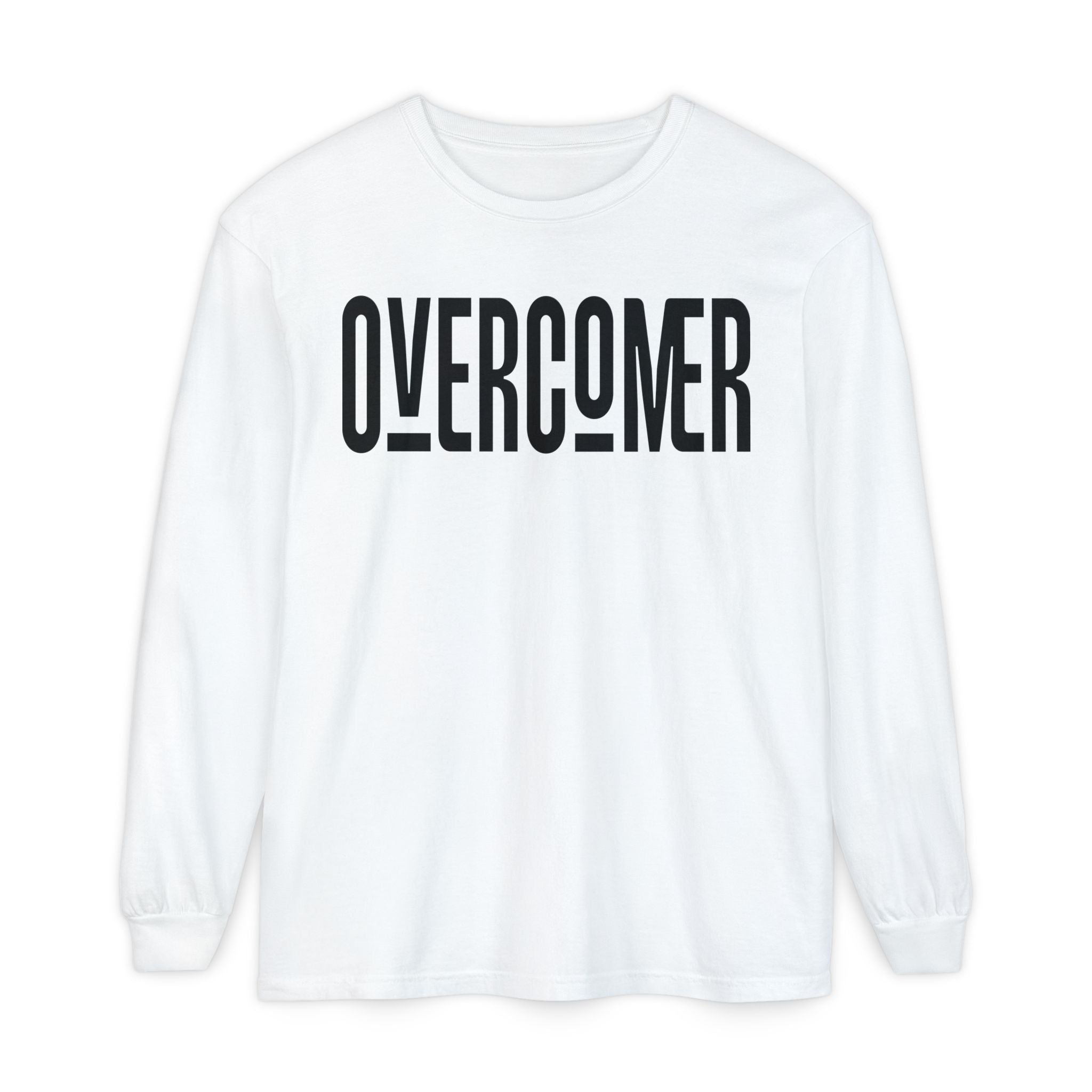 Overcomer Long Sleeve Shirt — Inspirational Graphic Tee