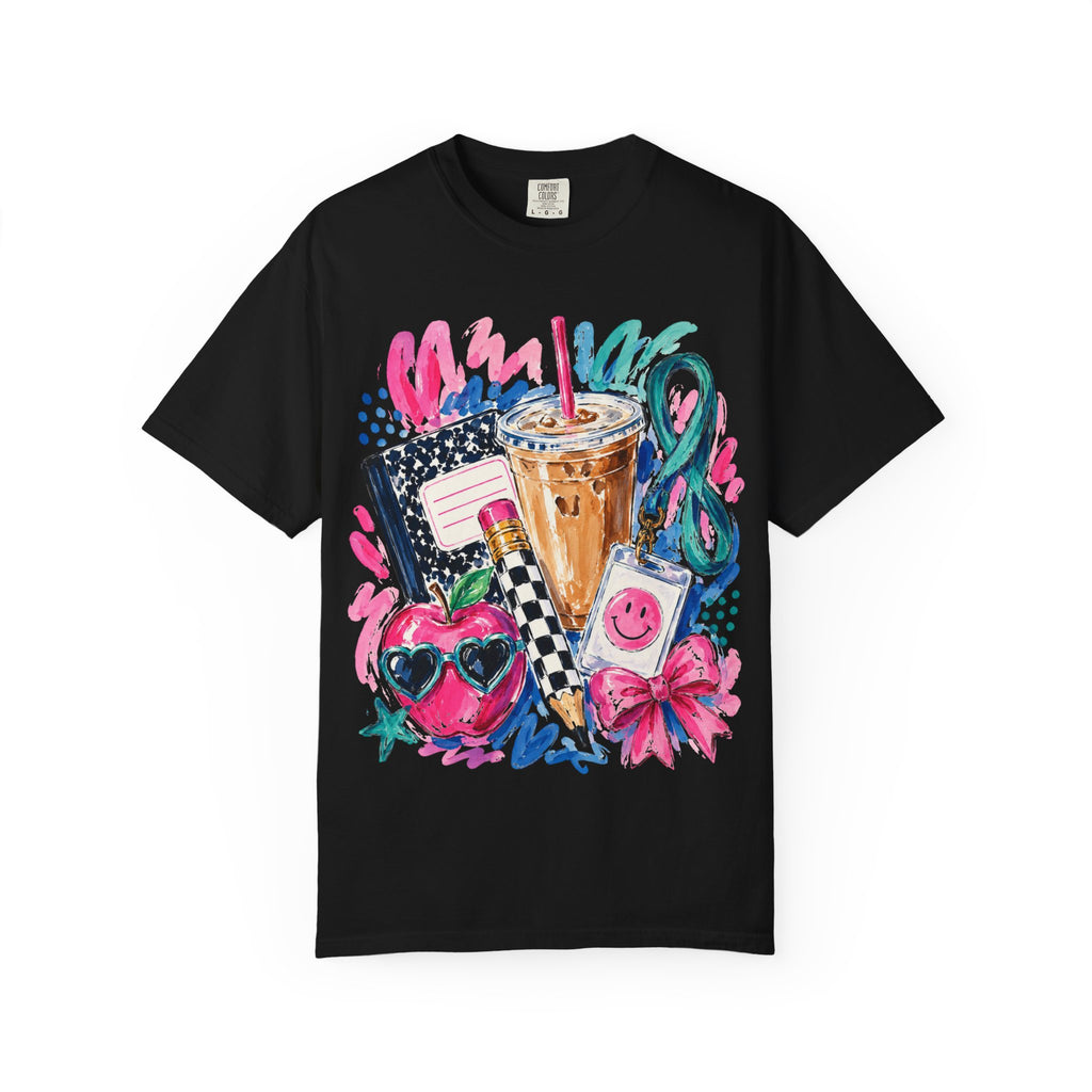 Retro Doodle Tee — Cute 90s Snack & Accessories Graphic T-Shirt
