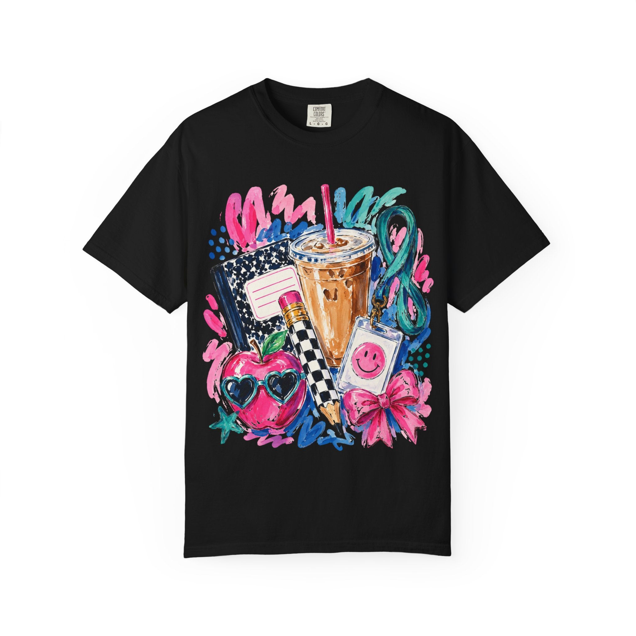 Retro Doodle Tee — Cute 90s Snack & Accessories Graphic T-Shirt
