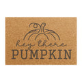 Hey There Pumpkin Doormat — Fall Welcome Coir Mat for Porch & Entryway