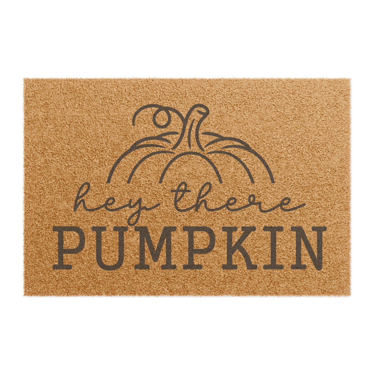 Hey There Pumpkin Doormat — Fall Welcome Coir Mat for Porch & Entryway
