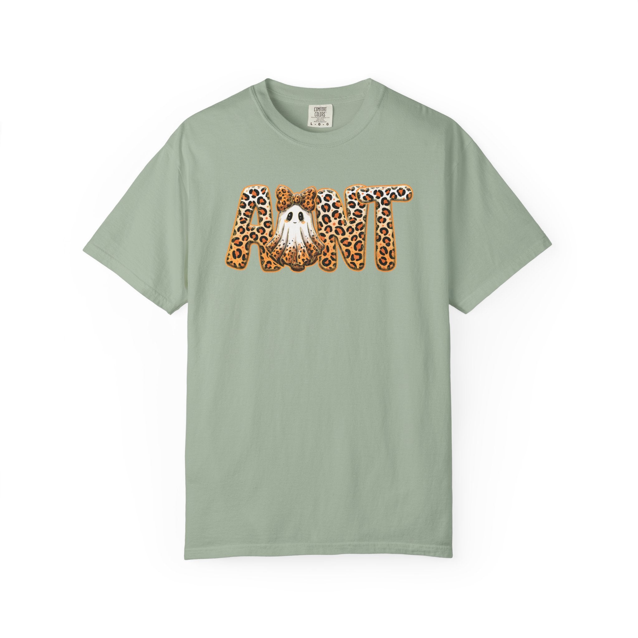 Halloween Leopard Ghost Aunt 'Boo!' T-Shirt