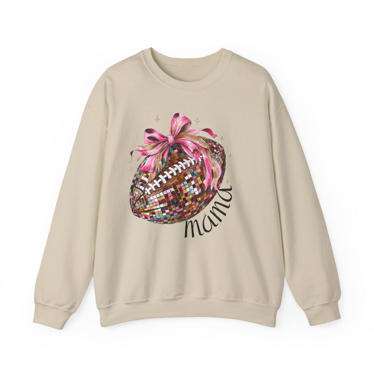 Glitter Football 'Mama' Crewneck Sweatshirt