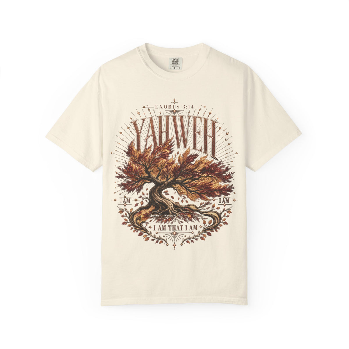 Yahweh Tree T-Shirt — 'I Am That I Am' Faith Graphic Tee
