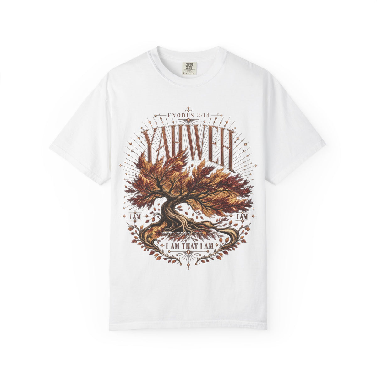 Yahweh Tree T-Shirt — 'I Am That I Am' Faith Graphic Tee
