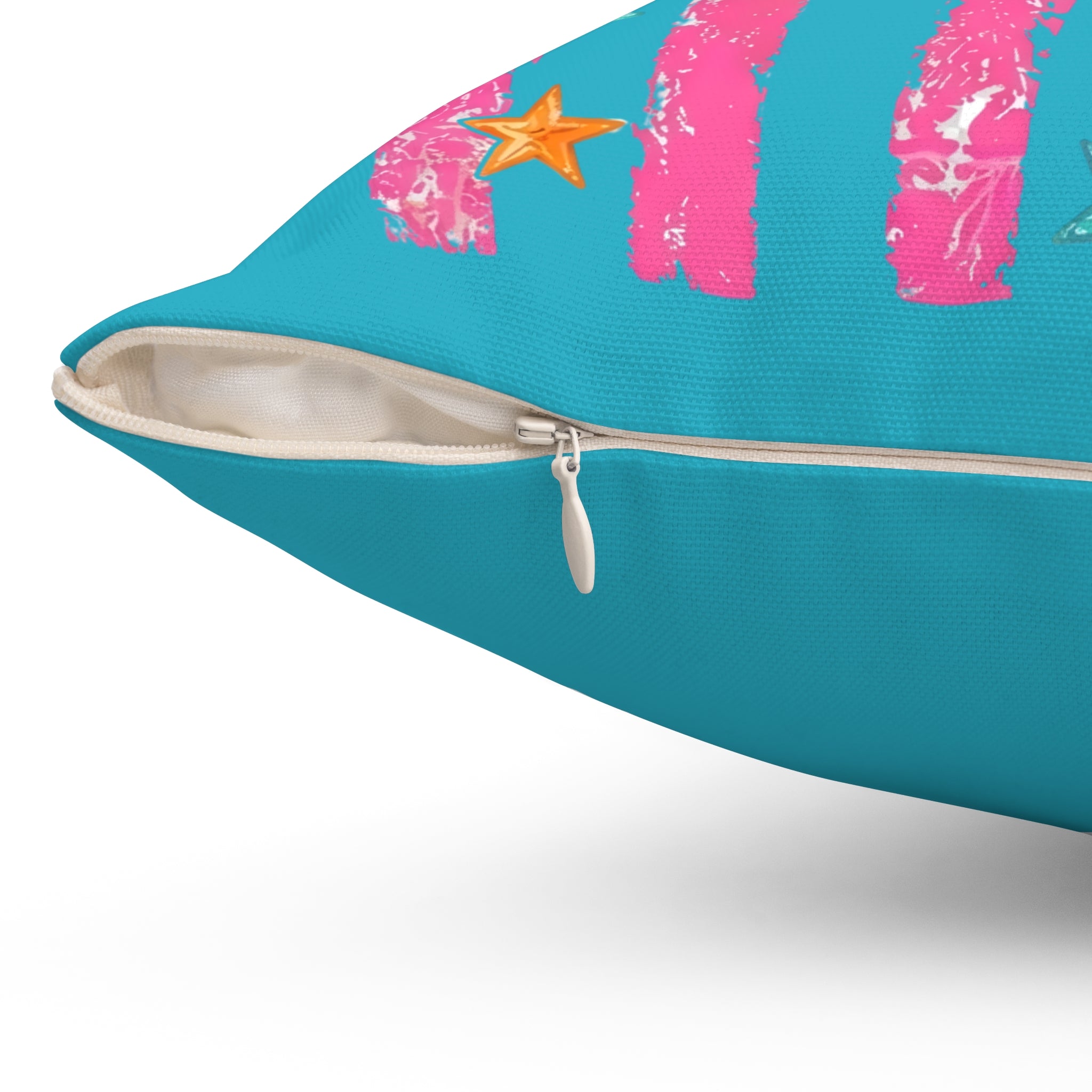 Easy Tiger Decorative Pillow — Colorful Retro Striped Throw Pillow
