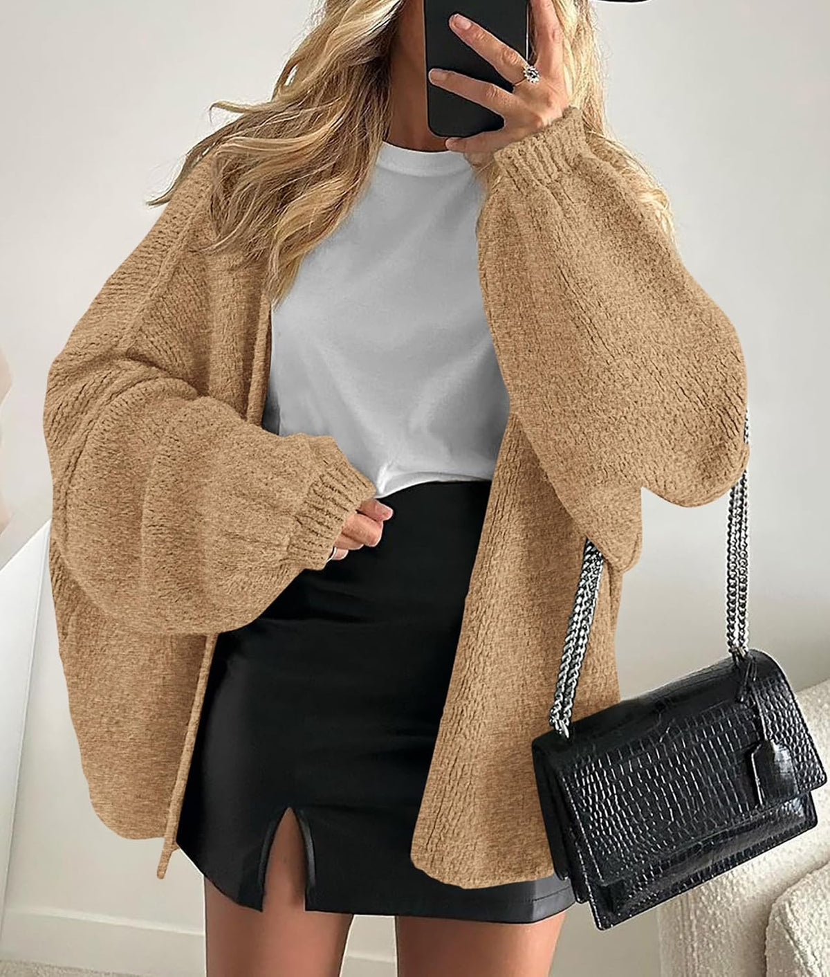 Womens Open Front Oversized Cardigan Sweaters
