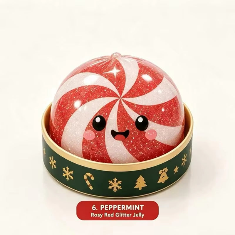 Christmas Dumplings Steamed Stuffed Bun Toy Glitter Mud Fun Decompression Toy Funny Stress Anxiety Relief Squeeze Prank Toy 1Pcs