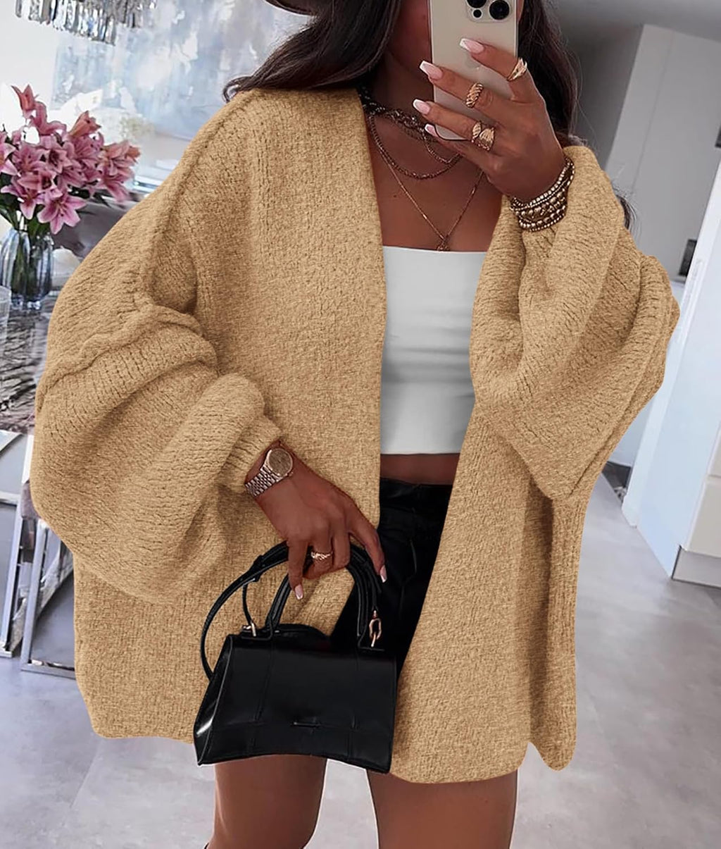 Womens Open Front Oversized Cardigan Sweaters