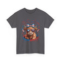 Cow with Sunglasses Patriotic T-Shirt — 4th of July Fireworks Tee