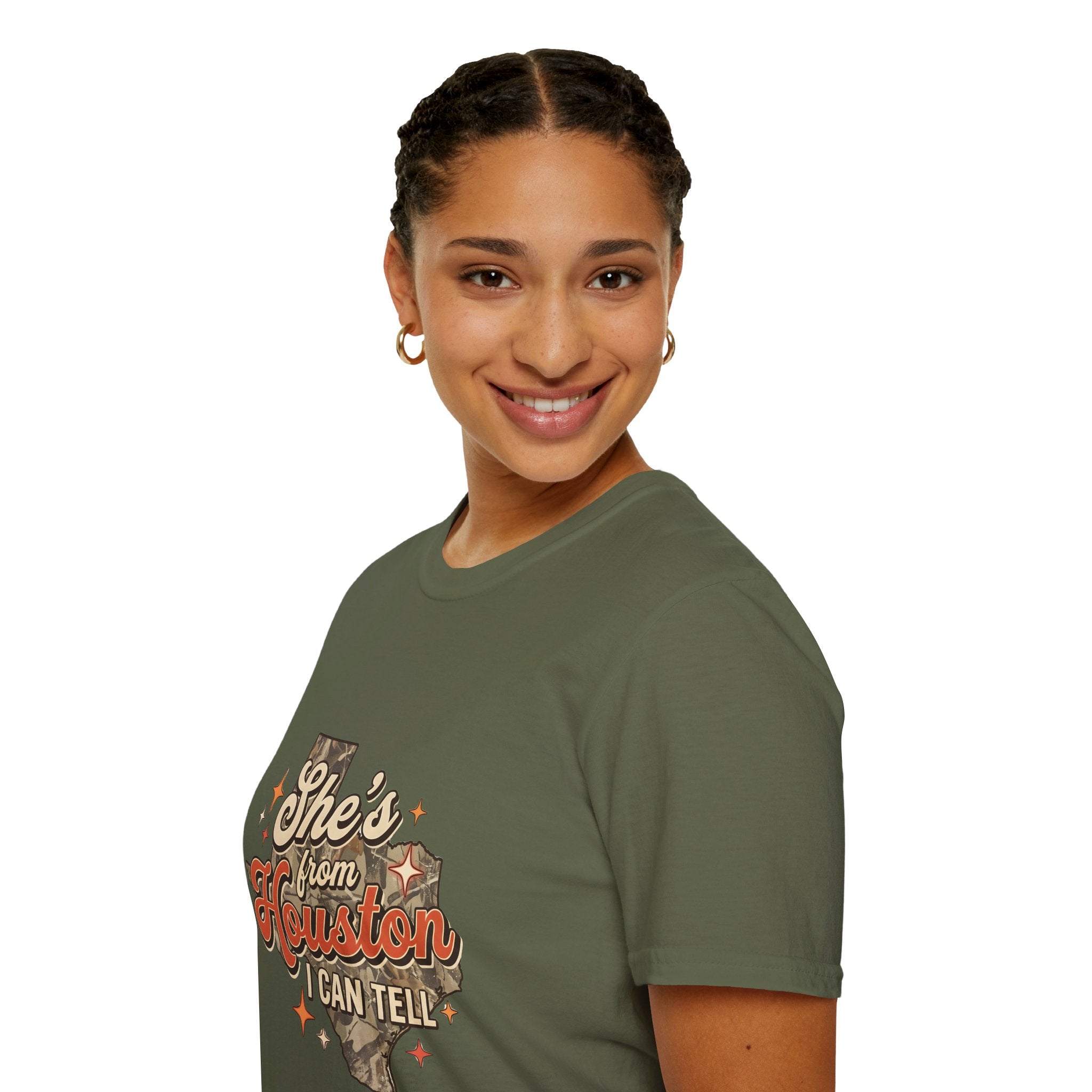 She's From Houston T-Shirt — Retro Texas Pride Graphic Tee
