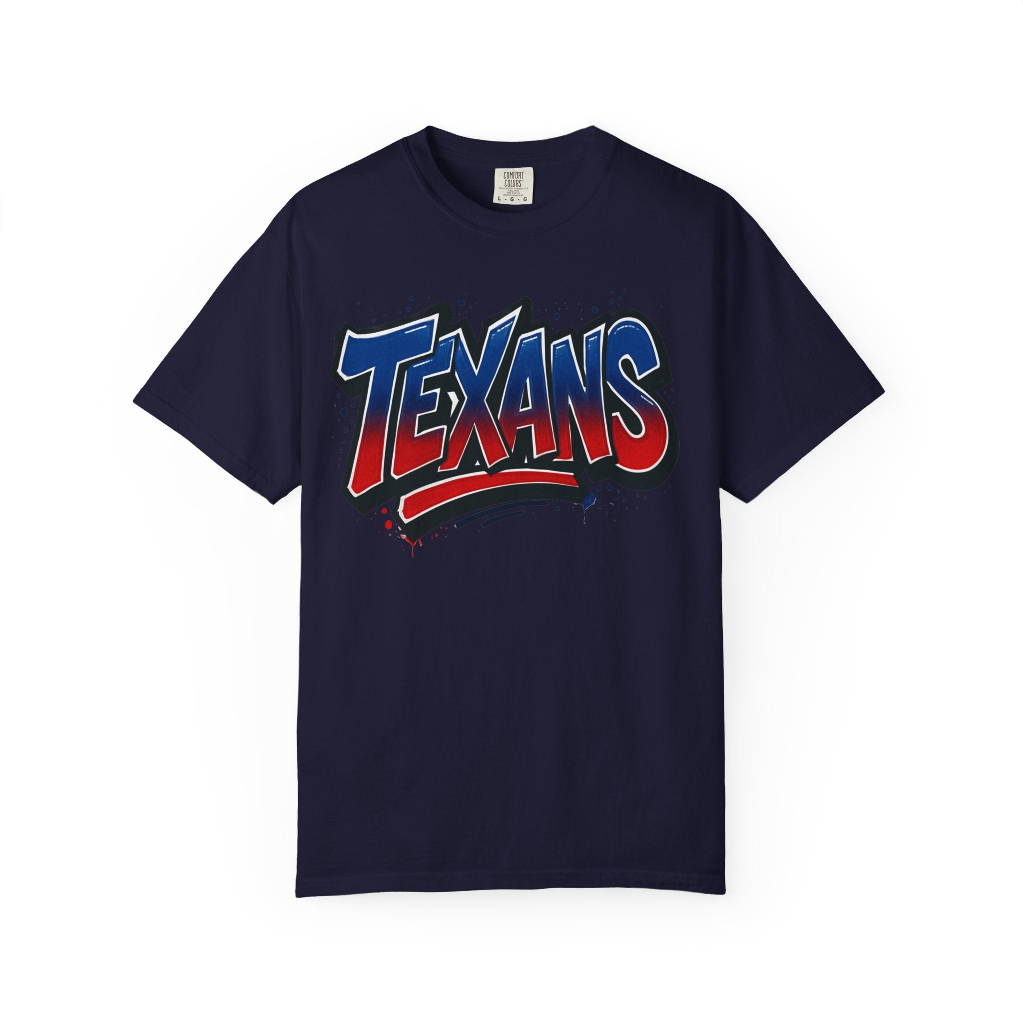 Texans Graphic T-Shirt — Red, White & Blue Bull Football Tee
