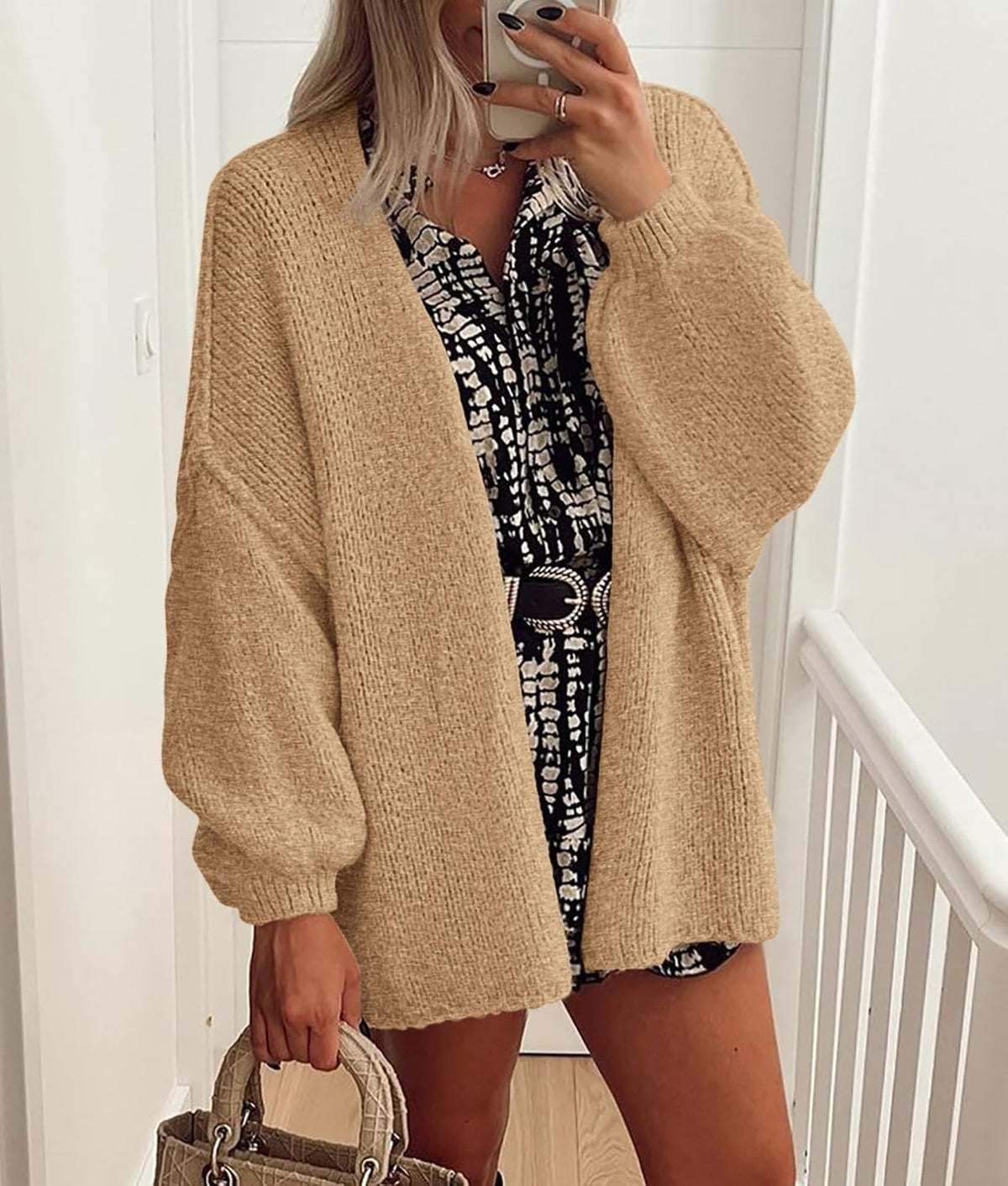 Womens Open Front Oversized Cardigan Sweaters
