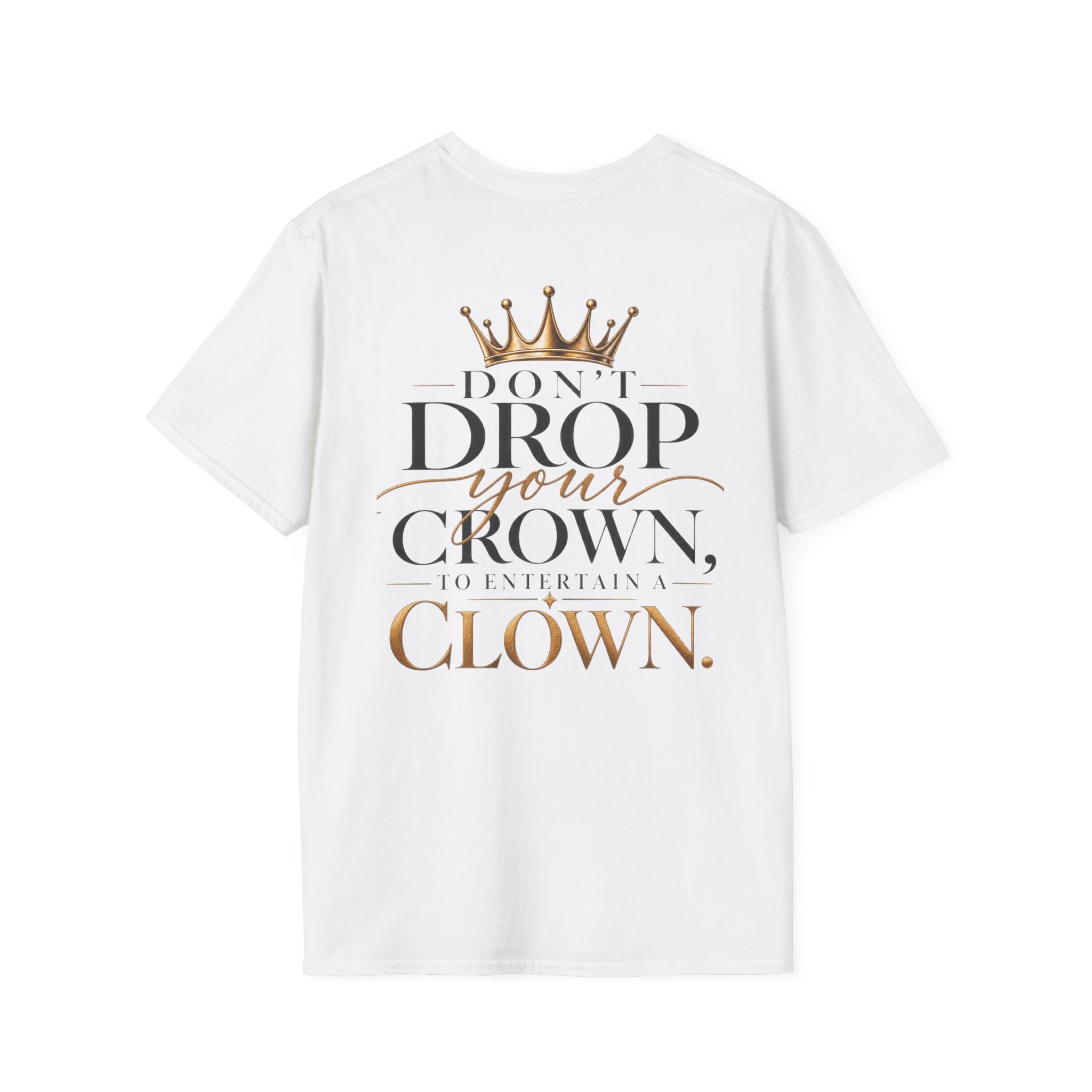 Crowned Smile Emoji T-Shirt — Cute Gold Crown Graphic Tee