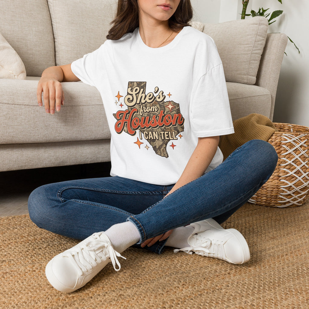 She's From Houston T-Shirt — Retro Texas Pride Graphic Tee