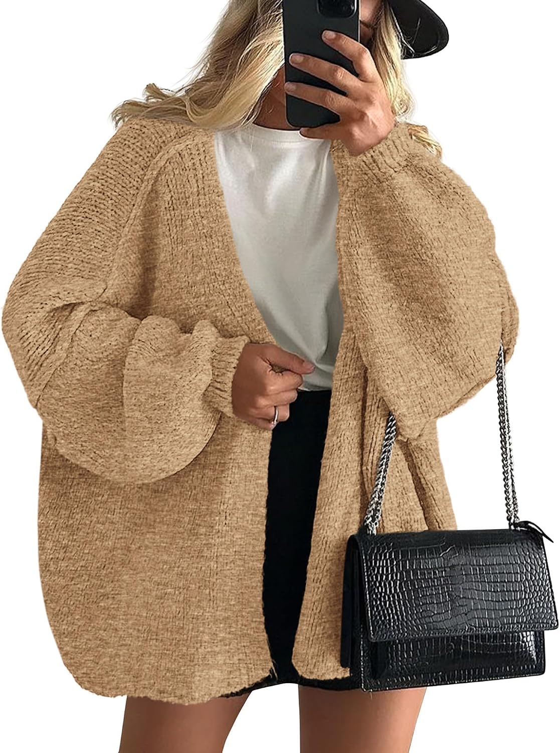 Womens Open Front Oversized Cardigan Sweaters