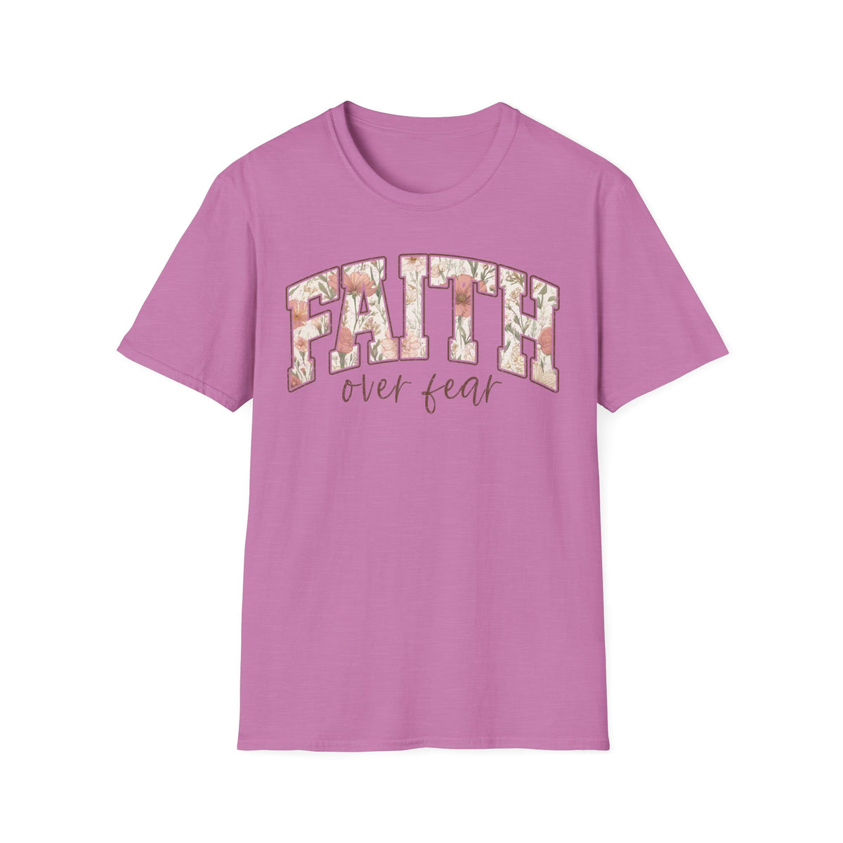 Faith Over Fear T-Shirt — Floral Scripture Inspirational Tee