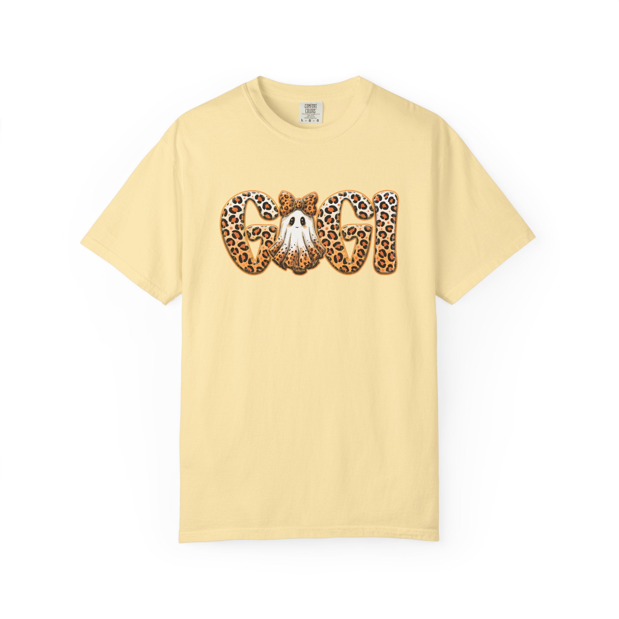 Halloween Ghost "Gigi" Leopard Graphic T-Shirt — Cute Spooky Tee