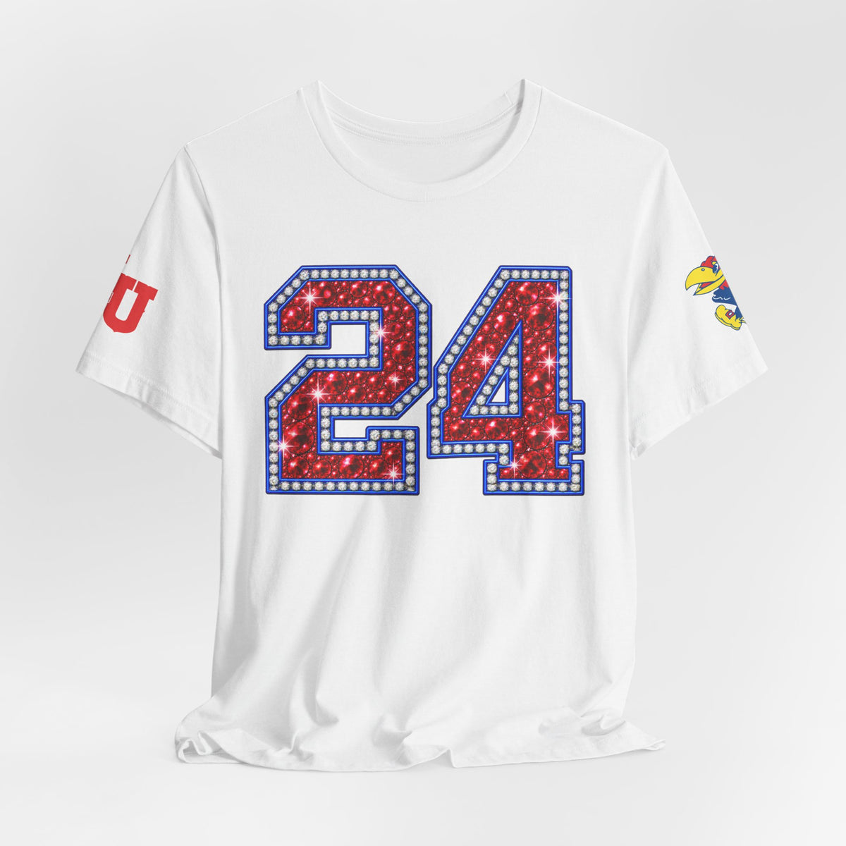 Personalized Sports Jersey Tee – 'KELLY 24' Vintage Marquee Number Graphic