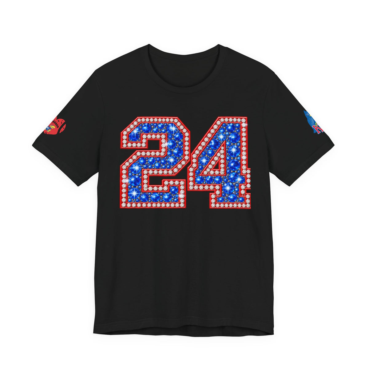 Personalized Sports Jersey Tee – 'KELLY 24' Vintage Marquee Number Graphic