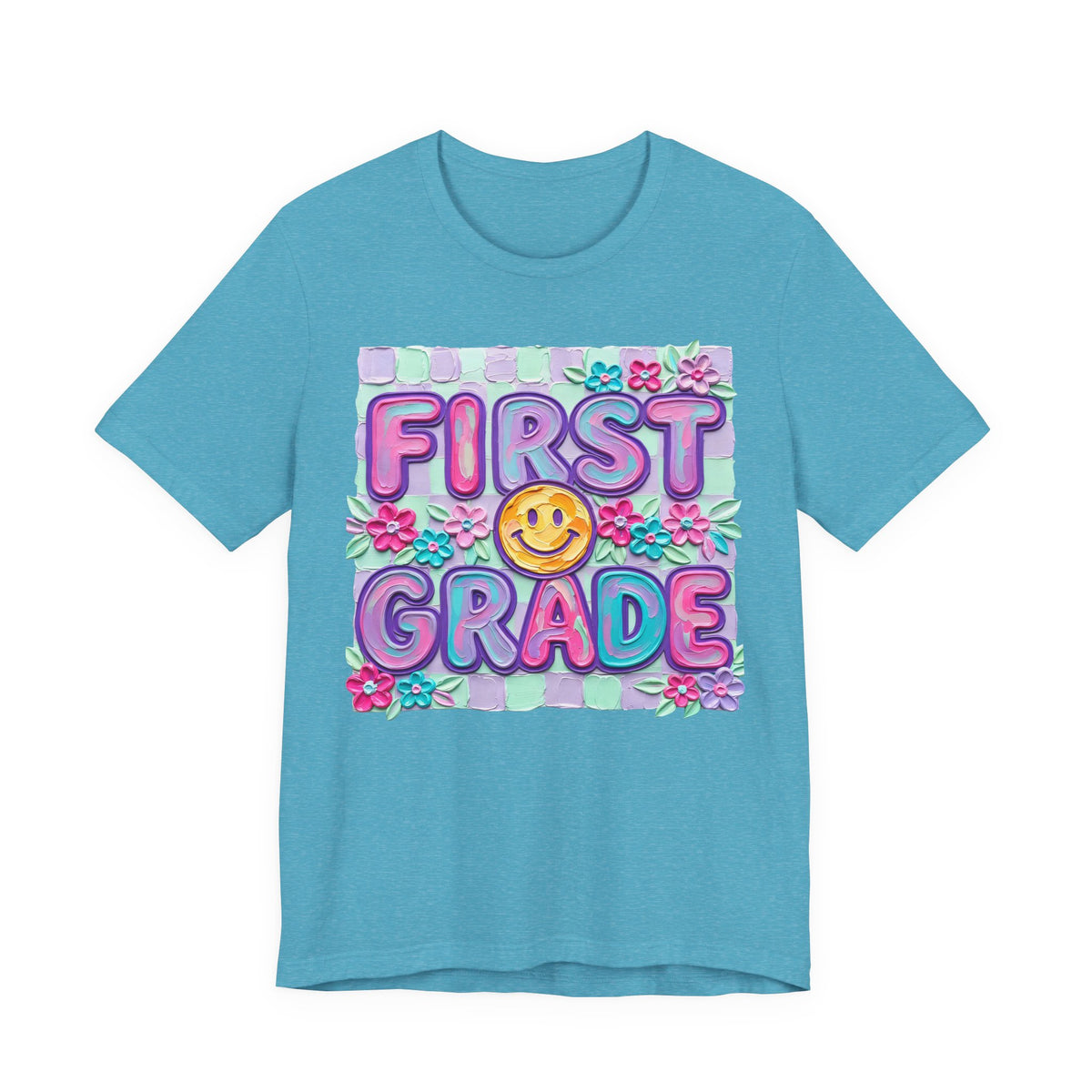 First Grade T-Shirt — Cute Smiley Back-to-School Tee for Kids