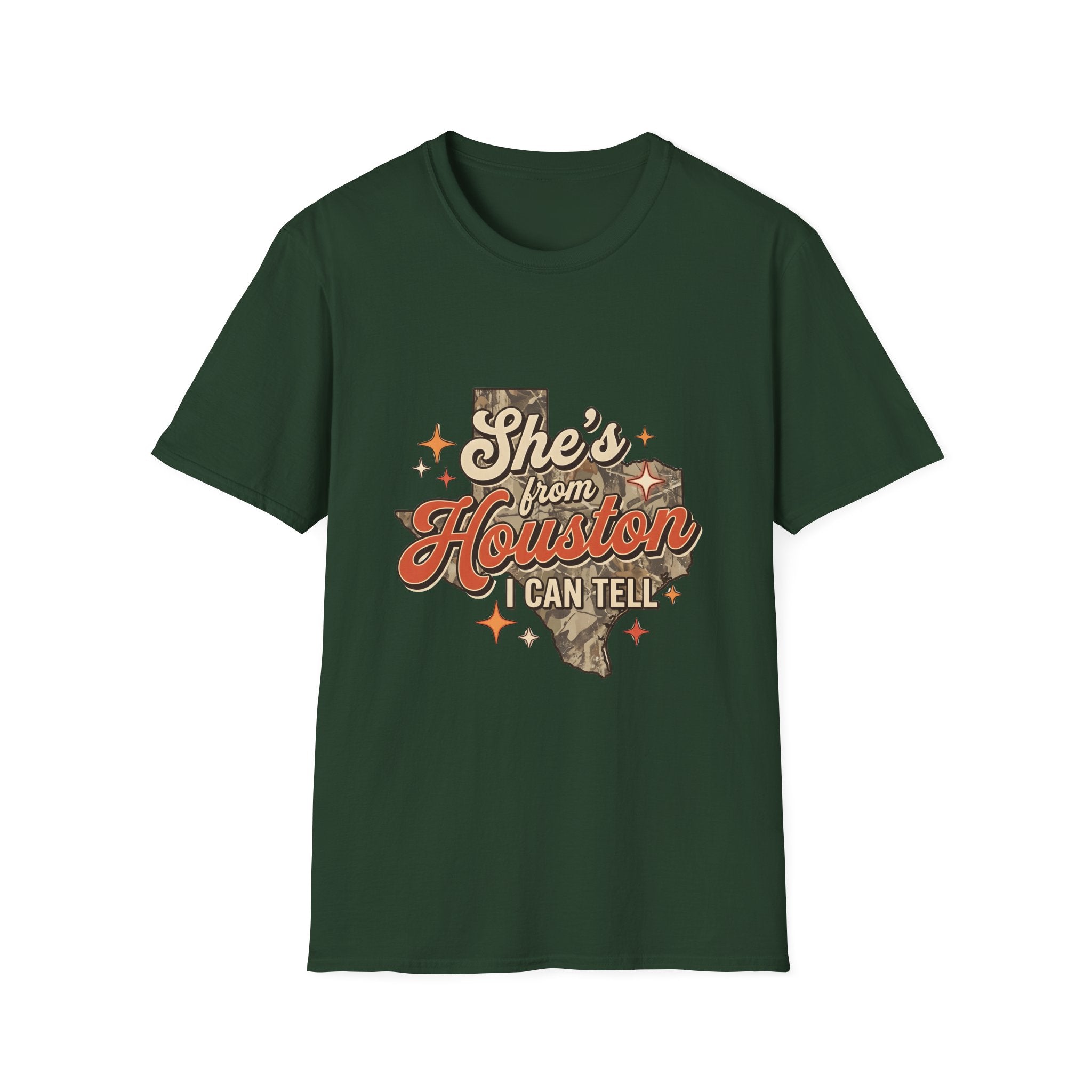 She's From Houston T-Shirt — Retro Texas Pride Graphic Tee