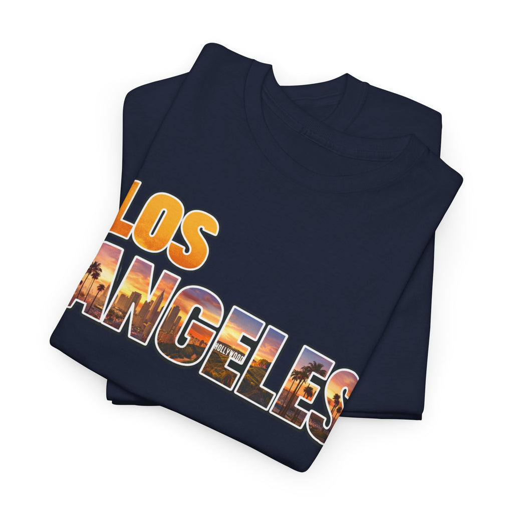 Los Angeles Sunset Tee — Vintage City Skyline Graphic T-Shirt