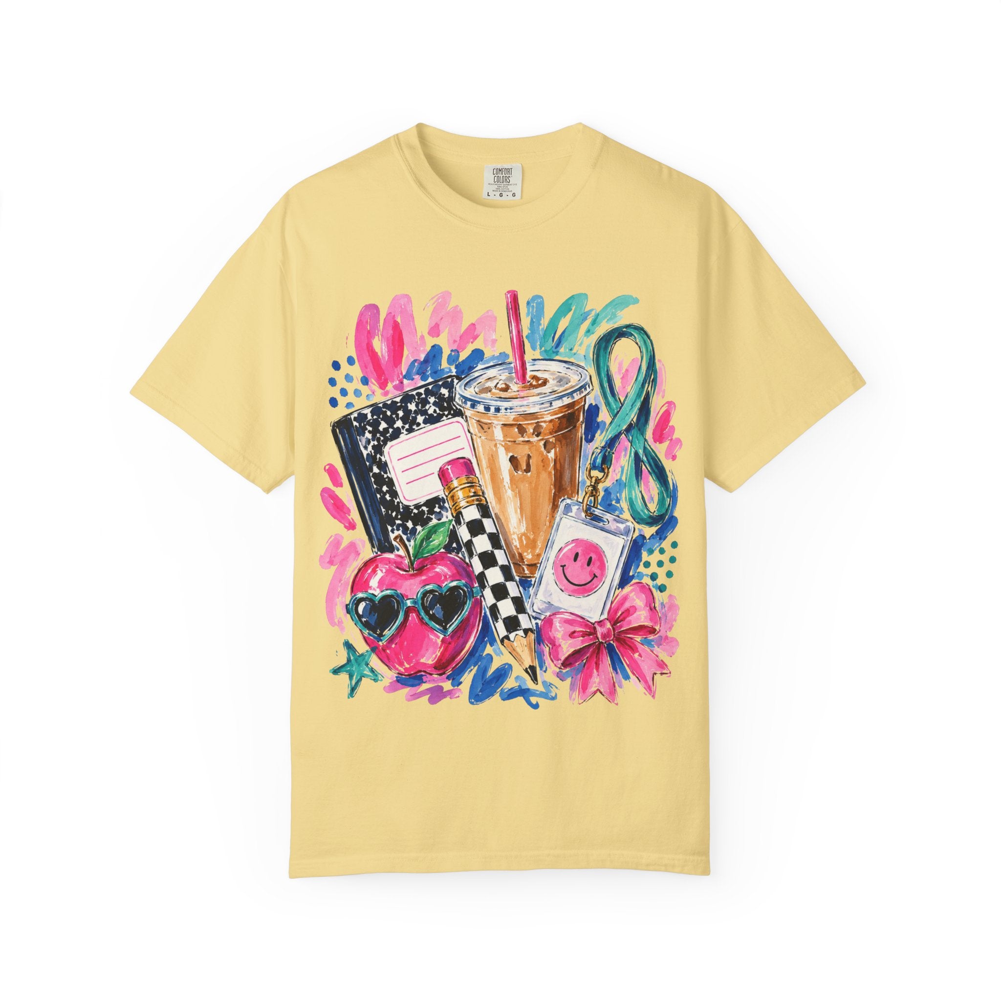 Retro Doodle Tee — Cute 90s Snack & Accessories Graphic T-Shirt