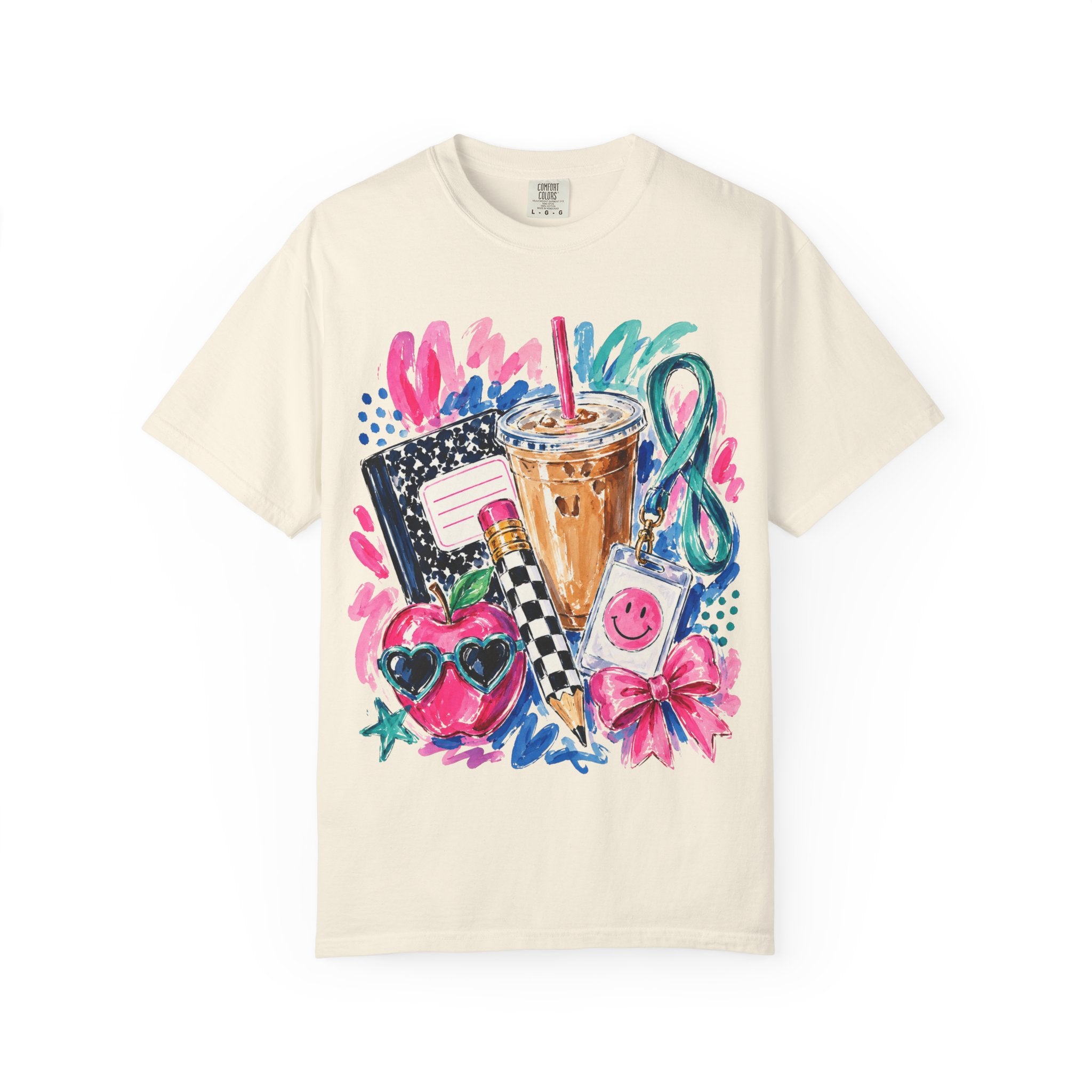 Retro Doodle Tee — Cute 90s Snack & Accessories Graphic T-Shirt