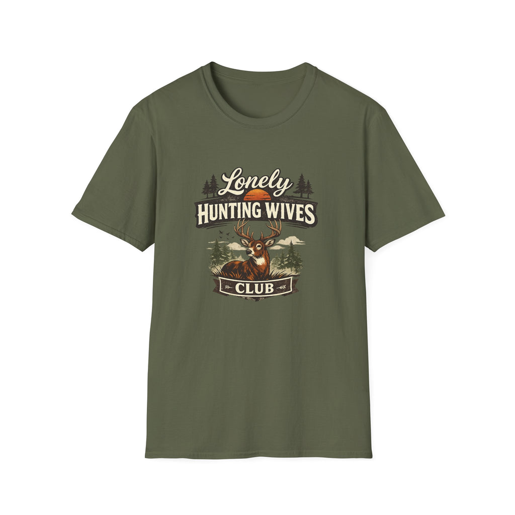 Lonely Hunting Wives T-Shirt — Funny Hunting Wife Graphic Tee