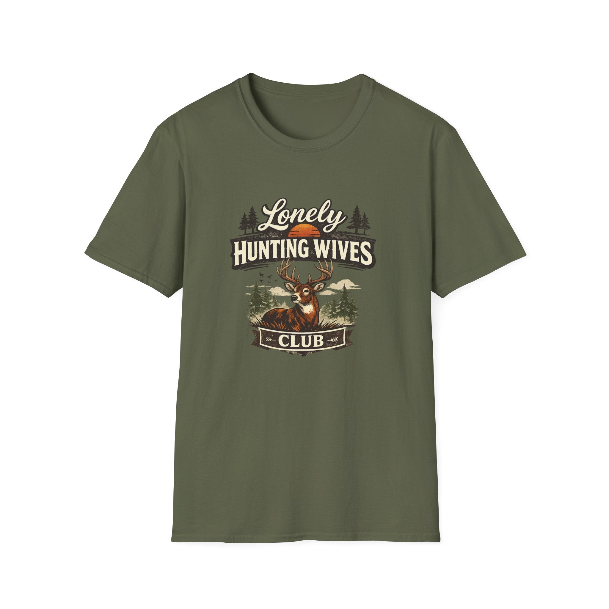 Lonely Hunting Wives T-Shirt — Funny Hunting Wife Graphic Tee