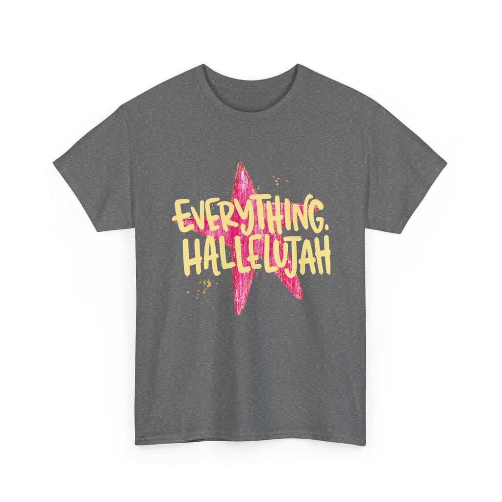 Everything Hallelujah T‑Shirt — Pink Star Graphic Tee