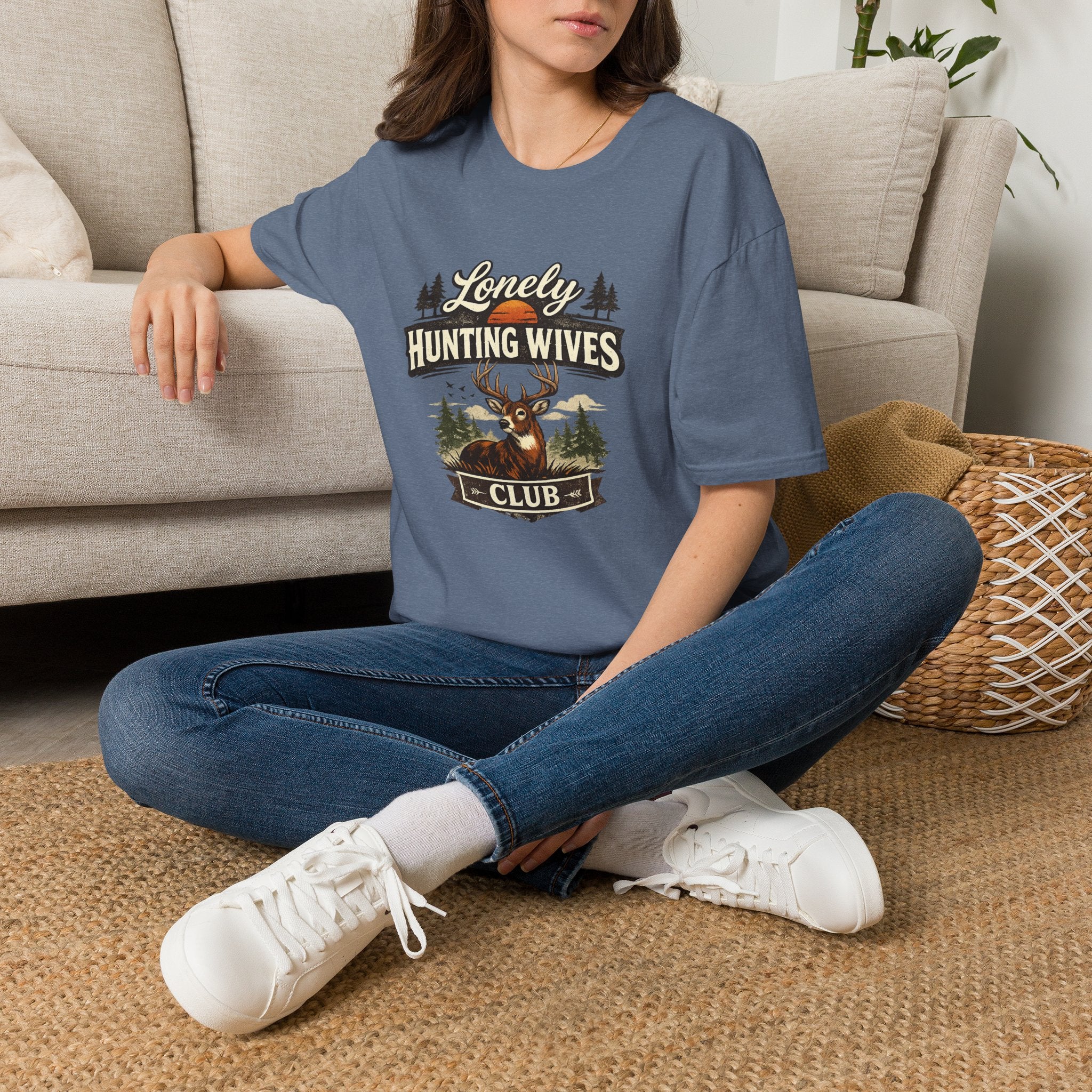 Lonely Hunting Wives T-Shirt — Funny Hunting Wife Graphic Tee