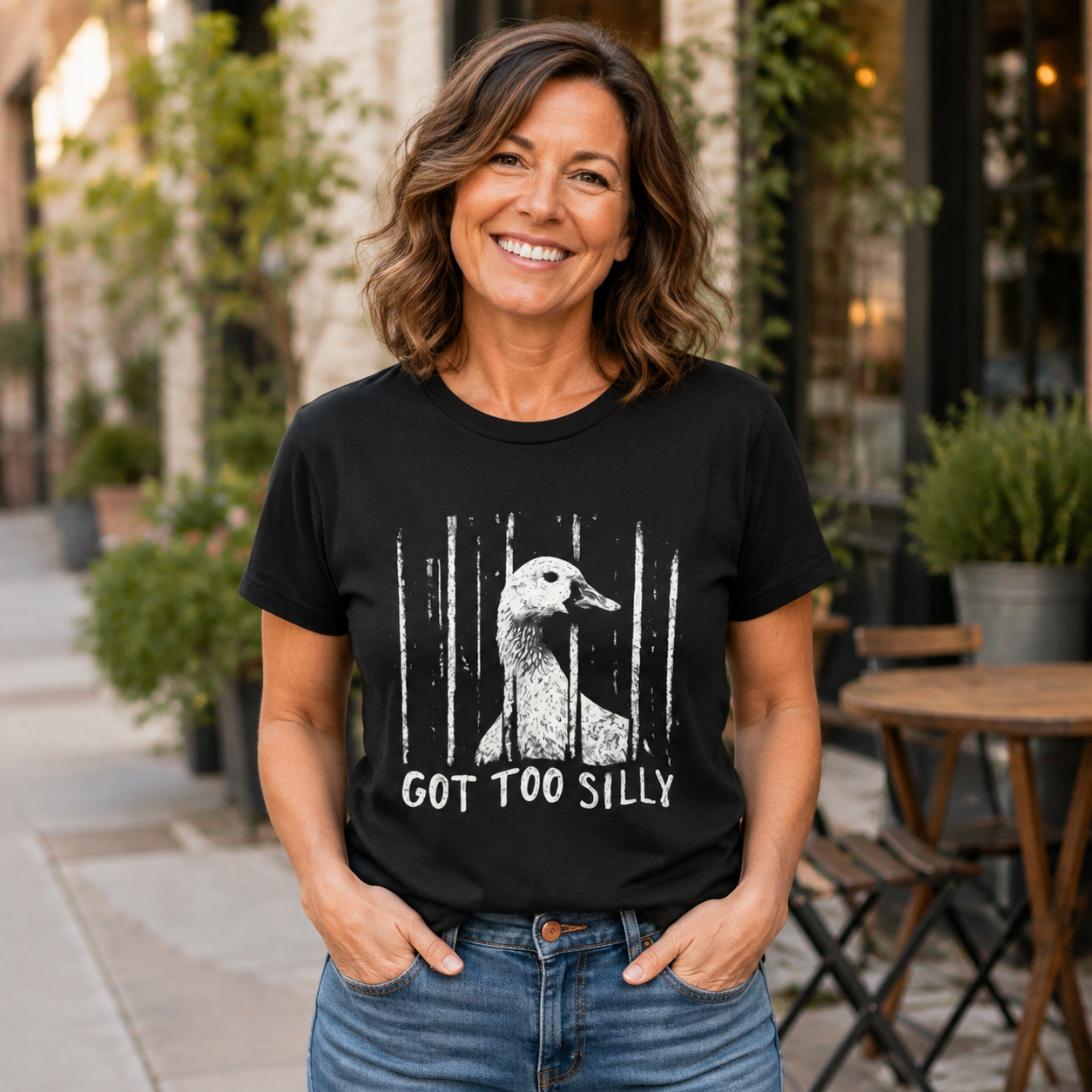 Got Too Silly Goose T-Shirt — Funny Vintage Goose Graphic Tee